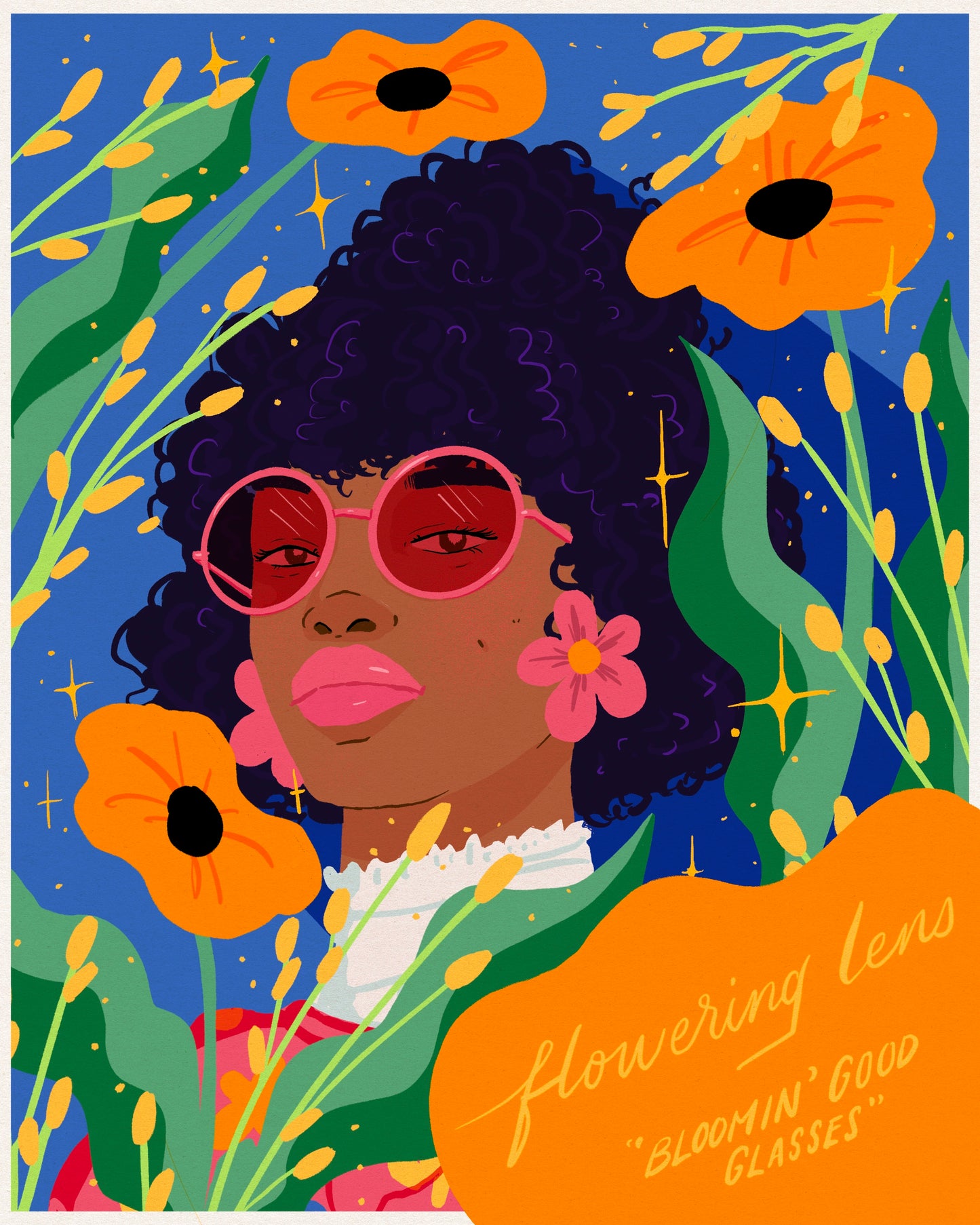 Flowering Lens Glasses Print