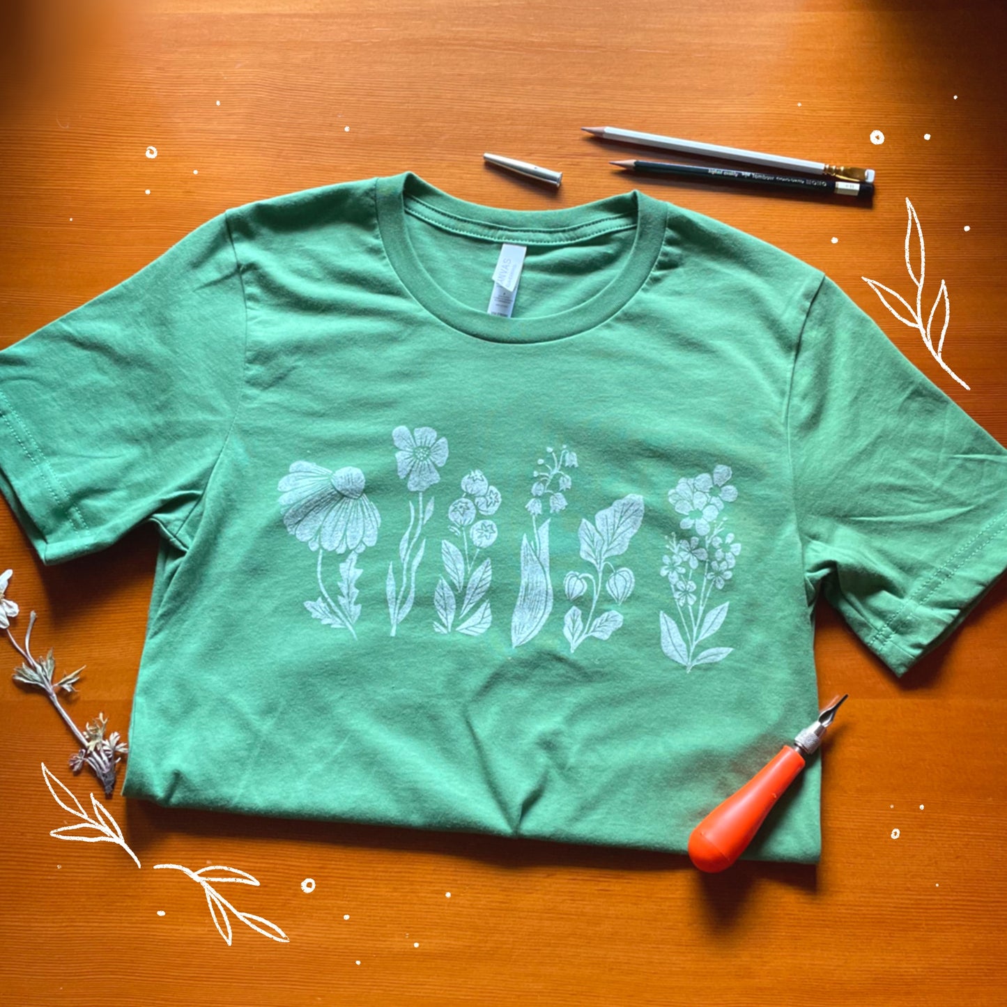Blooming Garden Unisex Block-Printed T-Shirt