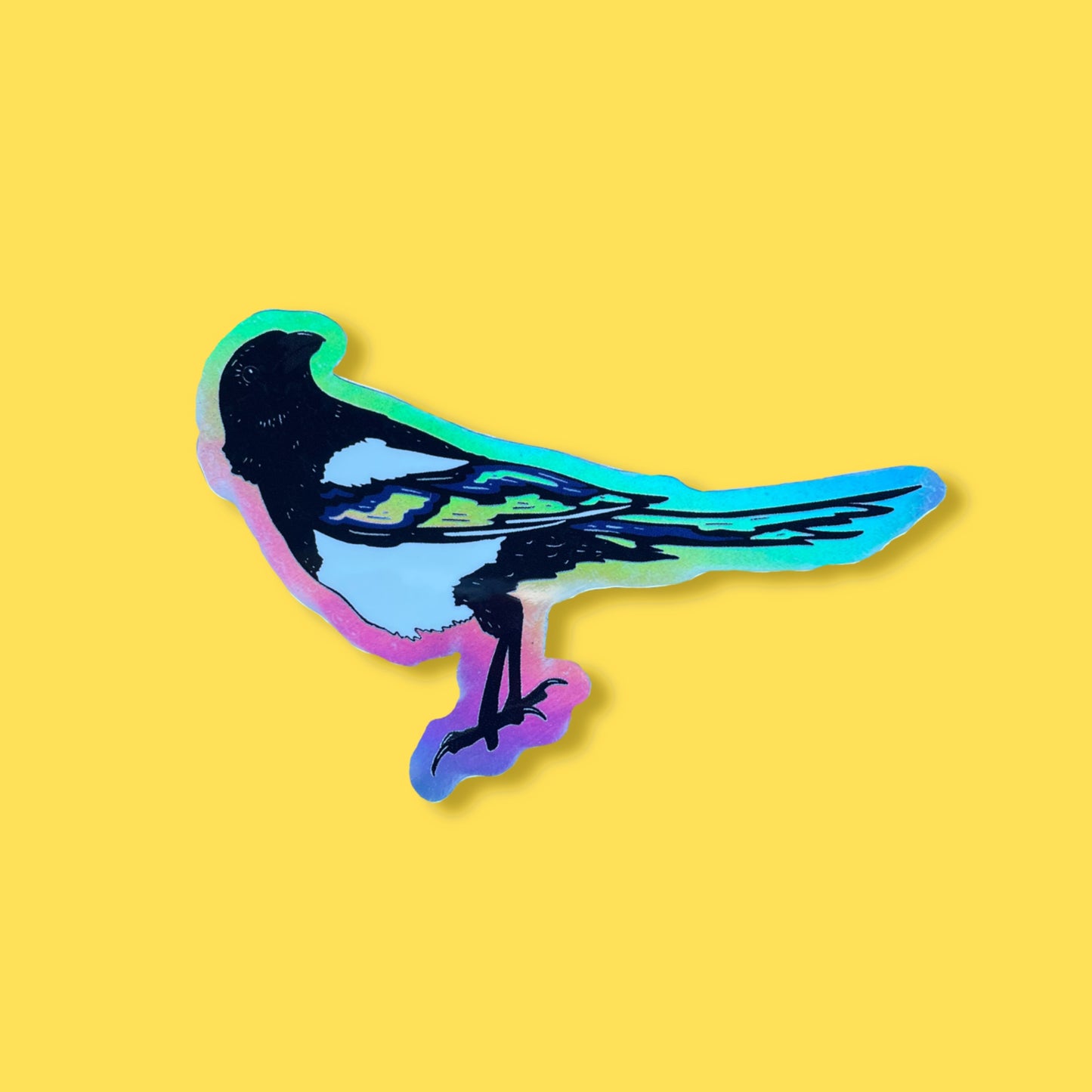 Magpie Holographic Vinyl Sticker