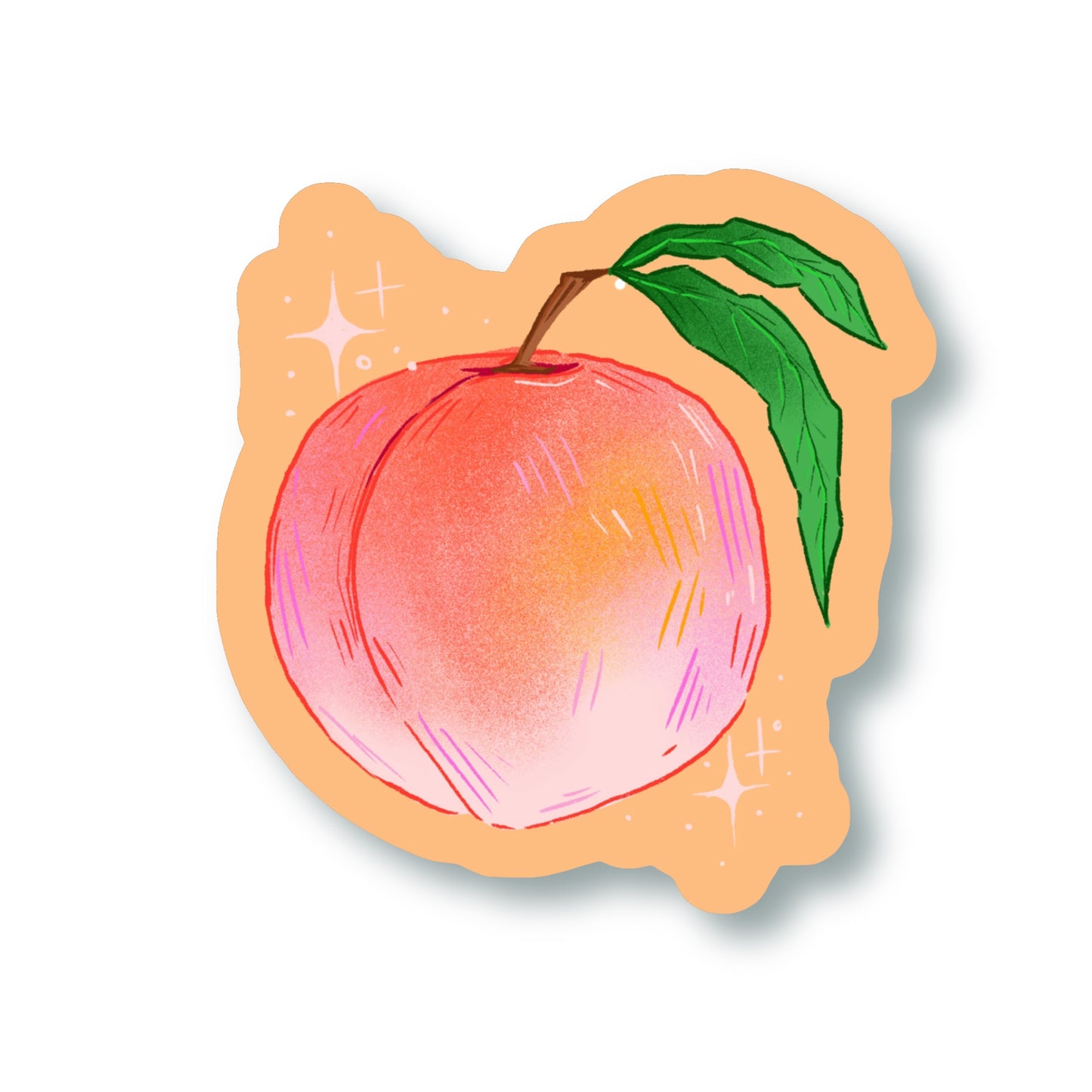 Peach Sticker
