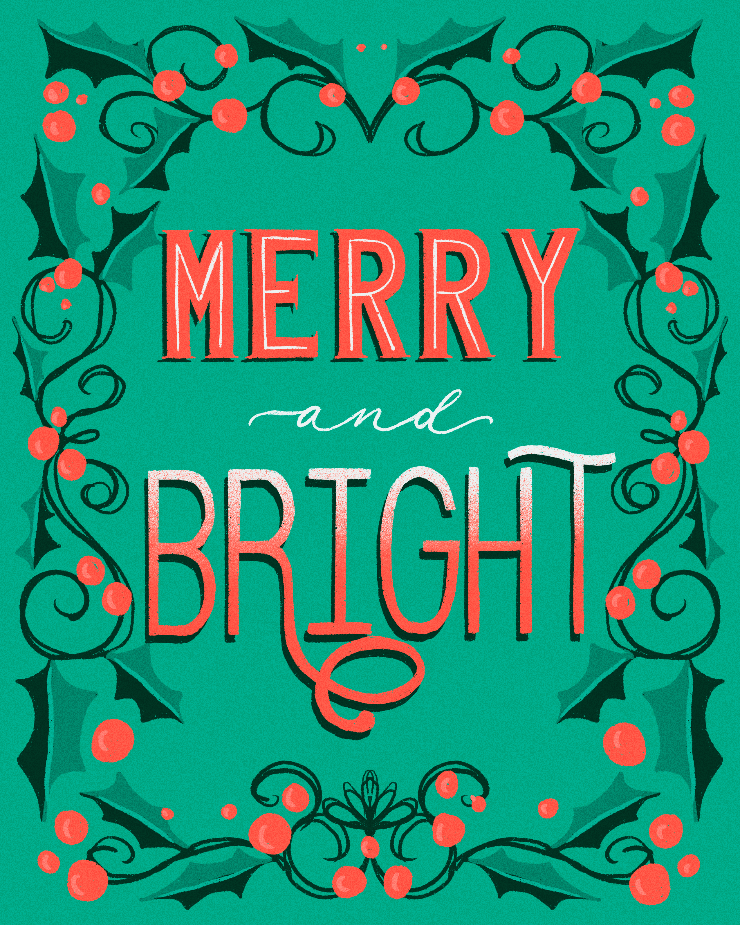 Merry and Bright Christmas Card