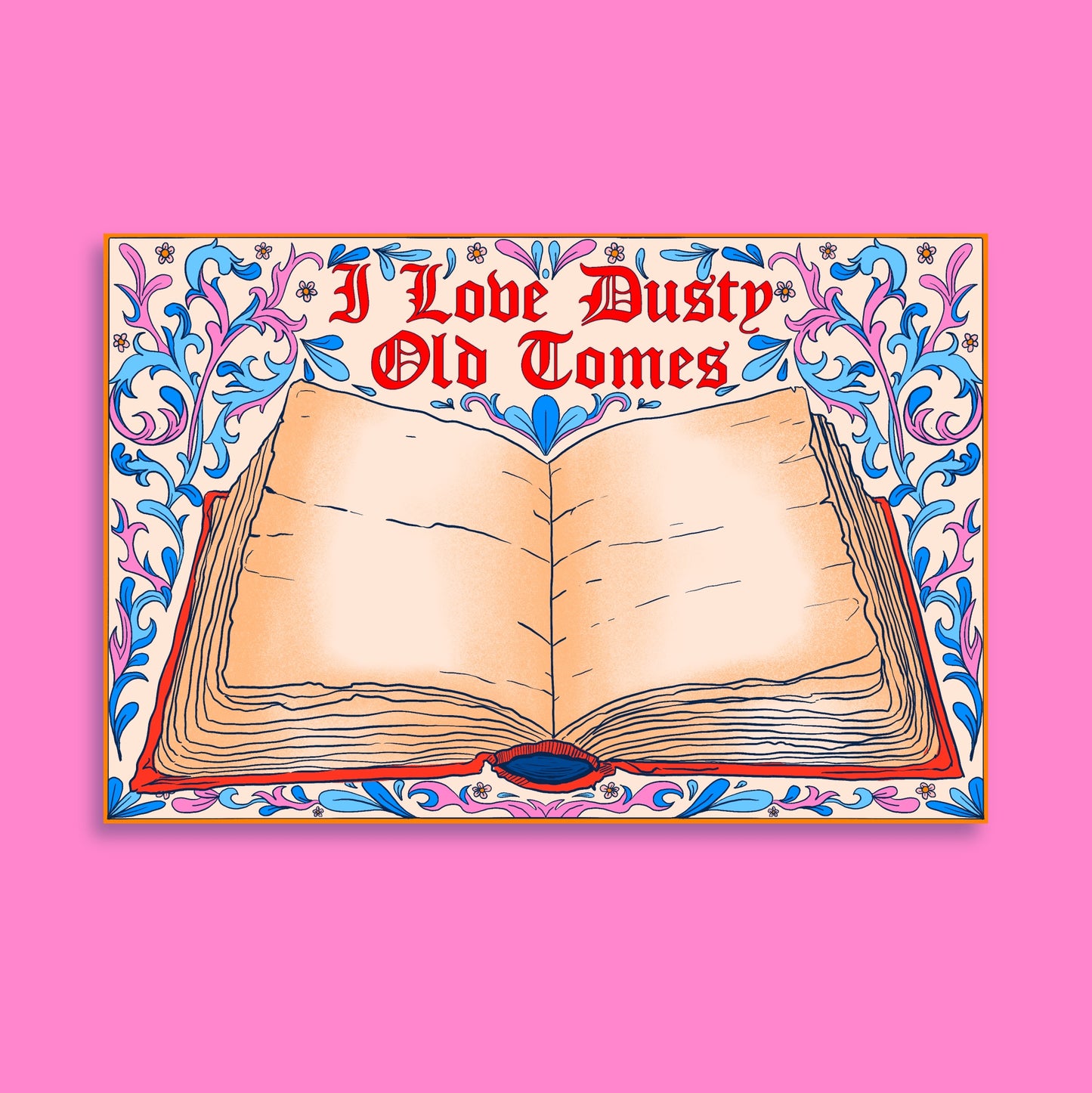 I love dusty old tomes vinyl sticker