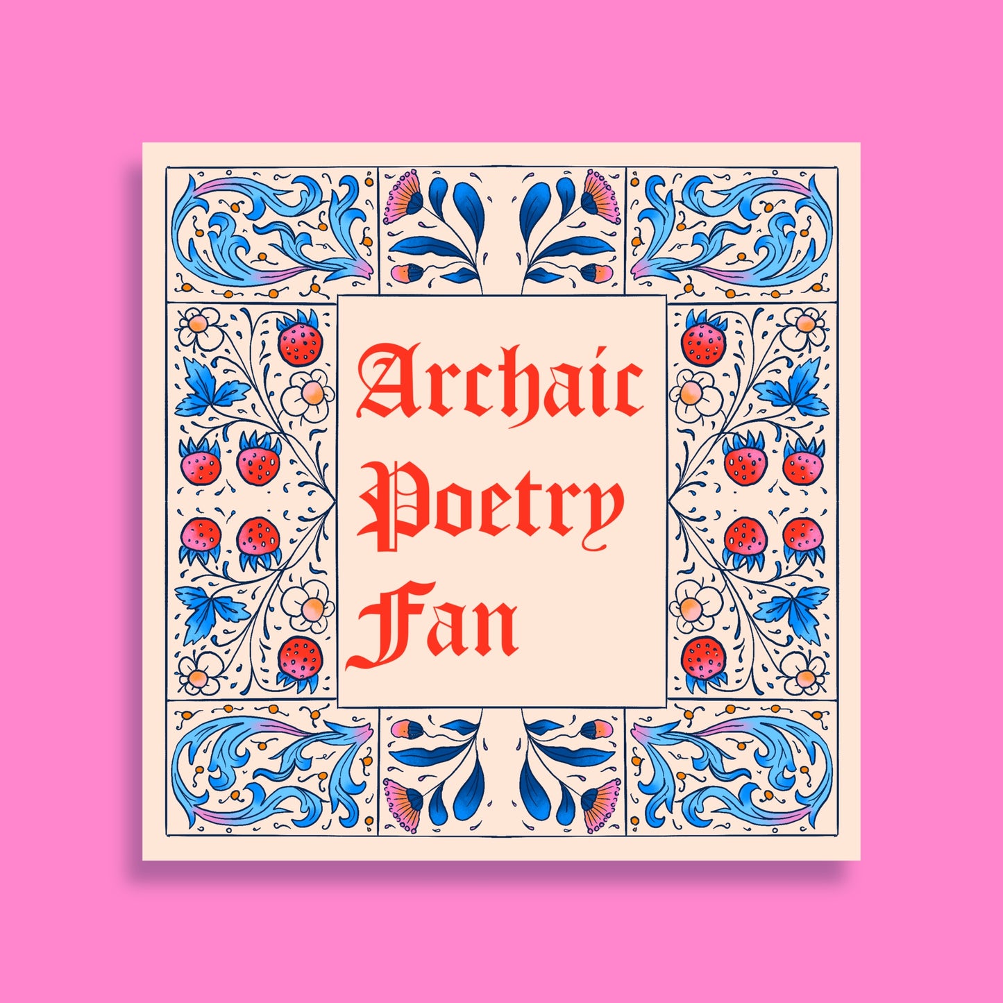Archaic Poetry Fan Vinyl sticker