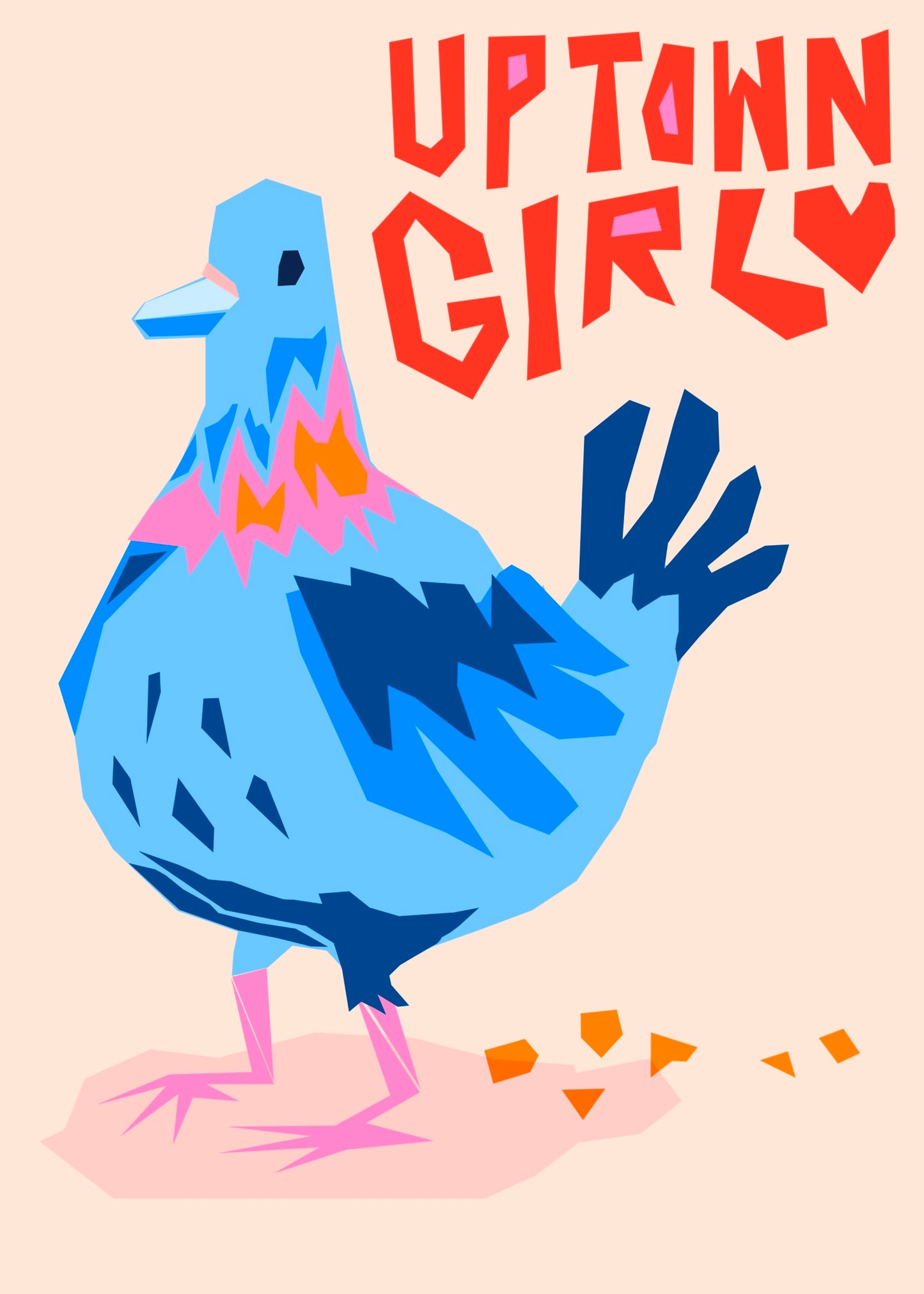 Uptown Girl Pigeon Print