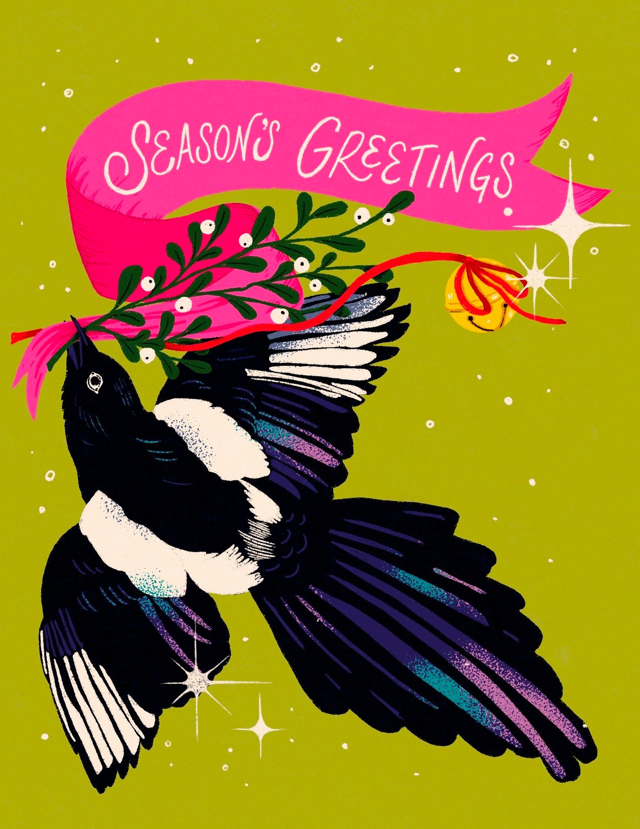 A Very Magpie Christmas Card