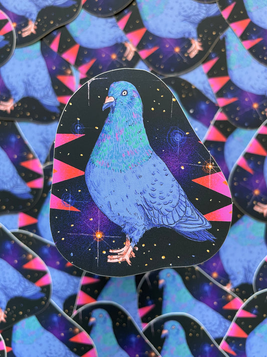 Cosmic Pigeon Vinyl Sticker