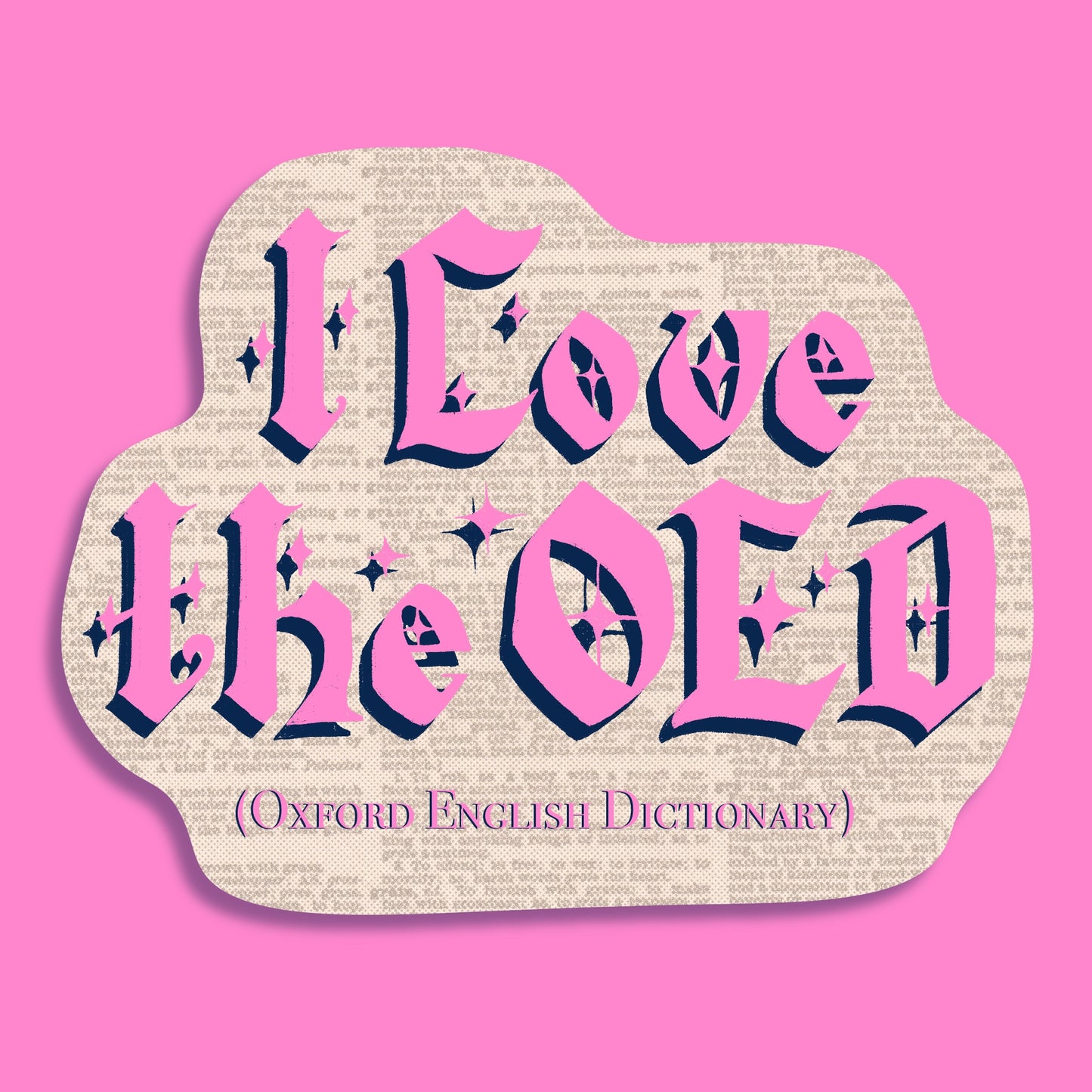 I Love the OED vinyl sticker