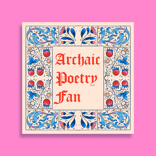 Archaic Poetry Fan Vinyl sticker