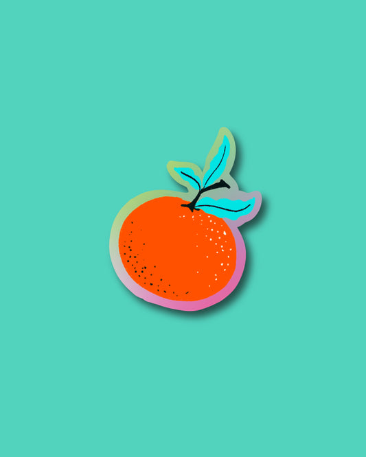 Orange Mini Holographic Sticker